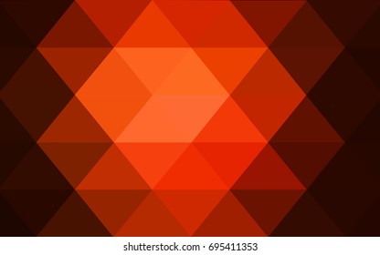 Dark Red vector polygonal illustration, which consist of triangles. Triangular pattern for your business design. Geometric background in Origami style with gradient. 