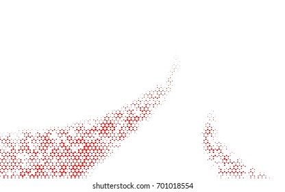 Dark Red vector polygonal illustration, which consist of hexagons. Hexagonal pattern for your business design. Geometric background in Origami style with gradient. 