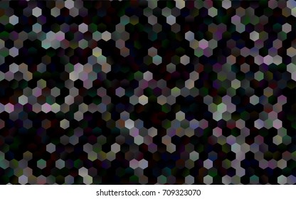 Dark Red vector polygonal illustration, which consist of hexagons. Hexagonal design for your business. Creative geometric background in Origami style with gradient
