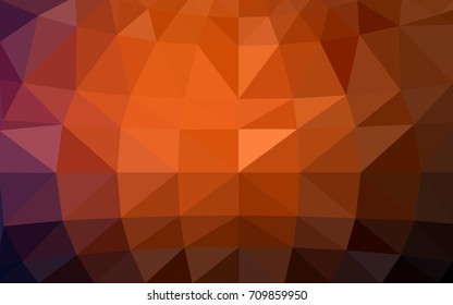 Dark Red vector polygonal illustration, which consist of triangles. Triangular pattern for your business design. Geometric background in Origami style with gradient. 