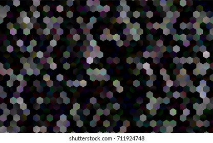 Dark Red vector polygonal illustration, which consist of hexagons. Hexagonal design for your business. Creative geometric background in Origami style with gradient