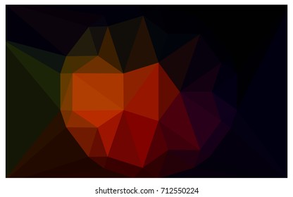 Dark Red vector polygonal illustration, which consist of triangles with a gemstone in center. Triangular design of a huge diamond for your business. Creative geometric background of gems.
