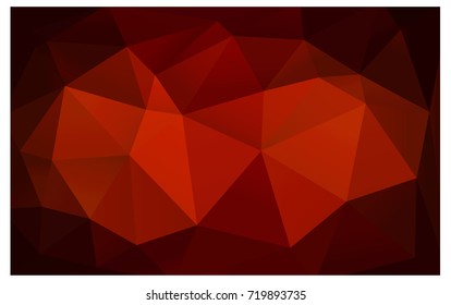Dark Red vector polygonal illustration, which consist of triangles. Triangular pattern for your business design. Geometric background in Origami style with gradient. 