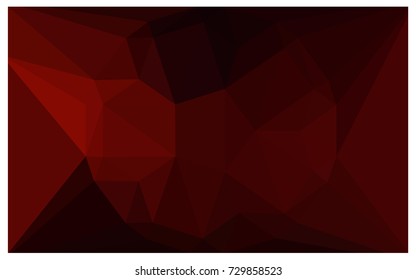 Dark Red vector polygonal illustration, which consist of triangles with a gemstone in center. Triangular design of a huge diamond for your business. Creative geometric background of gems.