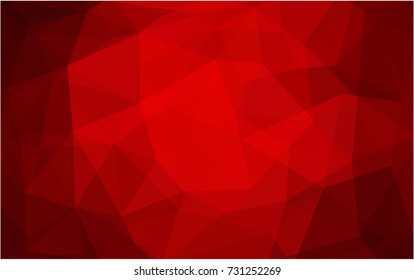 Dark Red vector polygonal illustration, which consist of triangles. Triangular pattern for your business design. Geometric background in Origami style with gradient. 