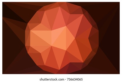 Dark Red vector polygonal illustration, which consist of triangles with a gemstone in center. Triangular design of a huge diamond for your business. Creative geometric background of gems.