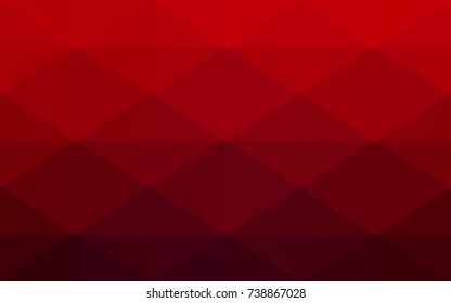 Dark Red vector polygonal illustration, which consist of triangles. Triangular design for your business. Creative geometric background in Origami style with gradient