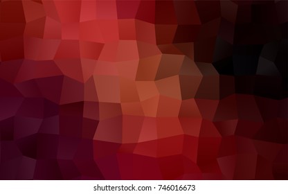 Dark Red vector polygonal illustration, which consist of rectangles. Rectangular pattern for your business design. Geometric background in Origami style with gradient. 