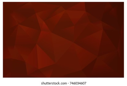 Dark Red vector polygonal illustration, which consist of triangles. Triangular pattern for your business design. Geometric background in Origami style with gradient. 