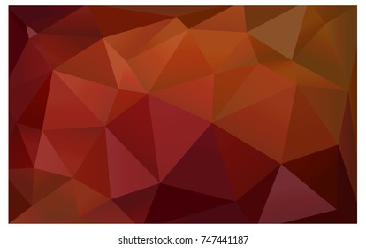 Dark Red vector polygonal illustration, which consist of triangles. Triangular pattern for your business design. Geometric background in Origami style with gradient. 