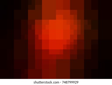 Dark Red vector polygonal illustration, which consist of rectangles. Rectangular design for your business. Creative geometric background in Origami style with gradient