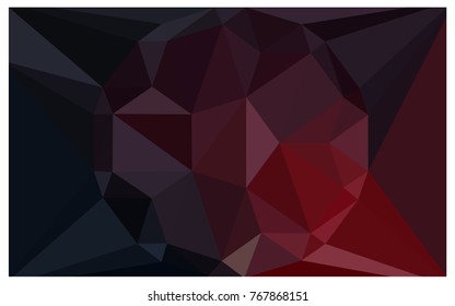 Dark Red vector polygonal illustration, which consist of triangles with a gemstone in center. Triangular design of a huge diamond for your business. Creative geometric background of gems.