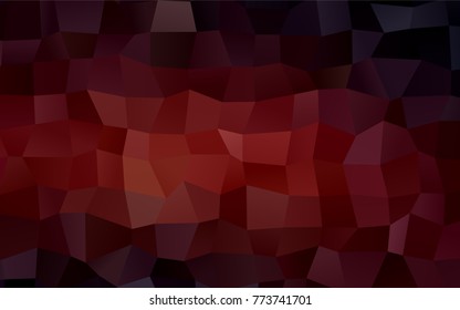 Dark Red vector polygonal illustration consisting of rectangles. Rectangular design for your business. Creative geometric background in origami style with gradient.