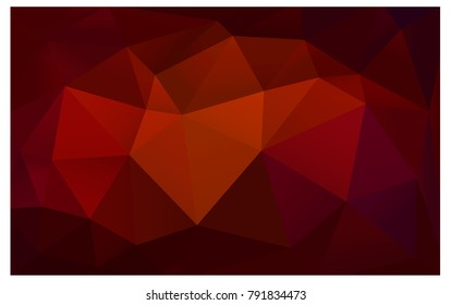 Dark Red vector polygonal illustration, which consist of triangles. Triangular pattern for your business design. Geometric background in Origami style with gradient. 