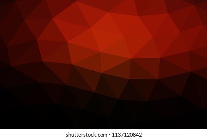Dark Red vector polygonal polygonal. Modern geometrical abstract illustration with gradient. A completely new template for your business design.