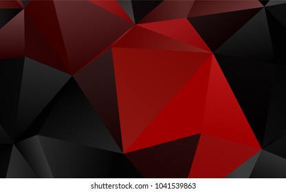 Dark Red vector polygonal pattern. Creative illustration in halftone style with gradient. A completely new template for your business design.
