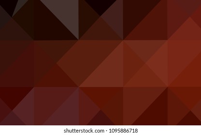 Dark Red vector polygonal pattern. Modern geometrical abstract illustration with gradient. A new texture for your design.