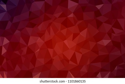 Dark Red vector polygonal pattern. Modern abstract illustration with triangles. Template for cell phone's backgrounds.