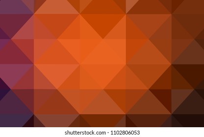 Dark Red vector polygonal pattern. Polygonal abstract illustration with gradient. The best triangular design for your business.