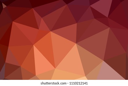 Dark Red vector polygonal pattern. Colorful illustration in abstract style with triangles. A completely new design for your leaflet.
