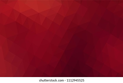 Dark Red vector polygonal pattern. Colorful abstract illustration with triangles. Textured pattern for your backgrounds.