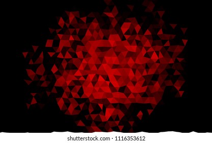 Dark Red vector polygonal pattern. Colorful abstract illustration with gradient. Triangular pattern for your business design.