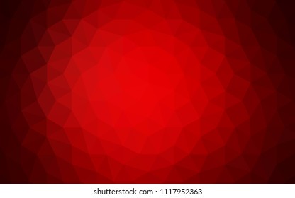 Dark Red vector polygonal pattern. A completely new color illustration in a polygonal style. Triangular pattern for your design.