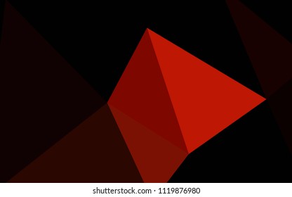 Dark Red vector polygonal pattern. Geometric illustration in Origami style with gradient.  Triangular pattern for your design.