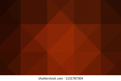 Dark Red vector polygonal pattern. Shining polygonal illustration, which consist of triangles. The best triangular design for your business.