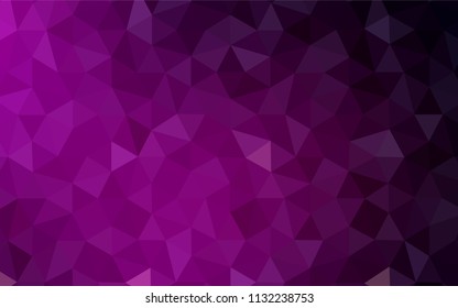 Dark Red vector polygonal pattern. Polygonal abstract illustration with gradient. A completely new design for your leaflet.