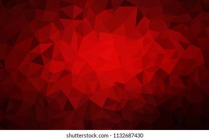 Dark Red vector polygonal pattern. A completely new color illustration in a polygonal style. A new texture for your web site.