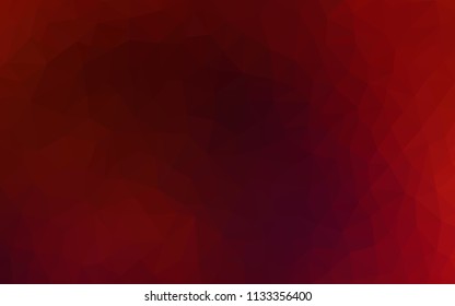 Dark Red vector polygonal pattern. Shining polygonal illustration, which consist of triangles. Brand new design for your business.