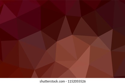 Dark Red vector polygonal pattern. Polygonal abstract illustration with gradient. Triangular pattern for your design.