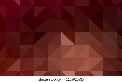 Dark Red vector polygonal pattern. Creative geometric illustration in Origami style with gradient. Triangular pattern for your design.