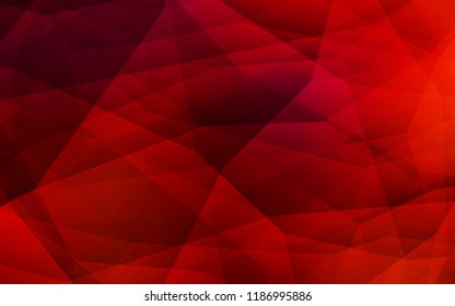 Dark Red vector polygonal pattern. Glitter abstract illustration with an elegant triangles. A completely new design for your leaflet.
