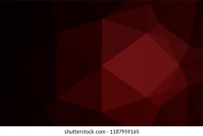 Dark Red vector polygonal pattern. A sample with polygonal shapes. Triangular pattern for your business design.