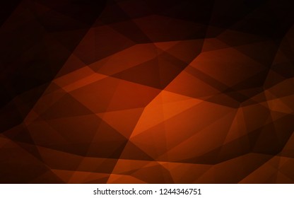 Dark Red vector polygonal pattern. Elegant bright polygonal illustration with gradient. A completely new design for your leaflet.