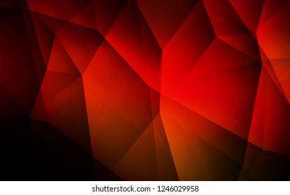 Dark Red vector polygonal pattern. Polygonal abstract illustration with gradient. Triangular pattern for your design.