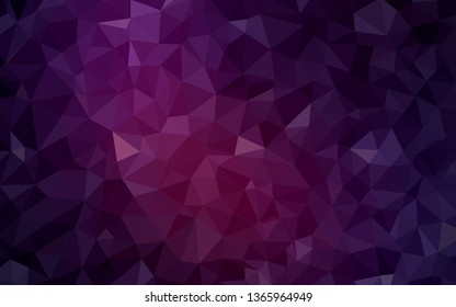 Dark Red vector polygonal pattern. Colorful illustration in polygonal style with gradient. Triangular pattern for your design.