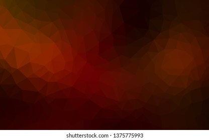 Dark Red vector polygonal pattern. Glitter abstract illustration with an elegant triangles. Template for cell phone's backgrounds.