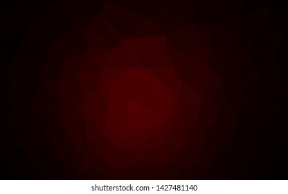 Dark Red vector polygonal pattern. Colorful abstract illustration with gradient. Polygonal design for your web site.