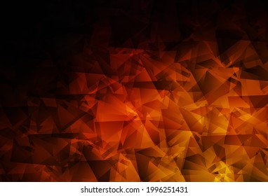 Dark Red vector polygonal pattern. Creative illustration in halftone style with triangles. A new texture for your web site.