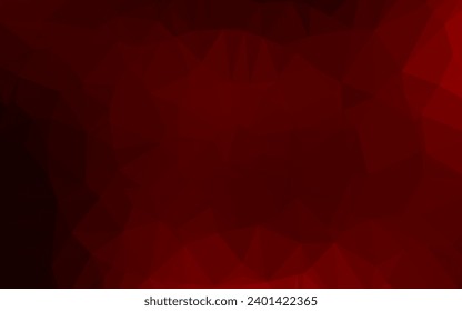 Dark Red vector polygonal pattern. Triangular geometric sample with gradient.  Template for a cell phone background.
