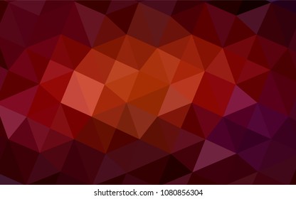 Dark Red vector polygonal template. Modern geometrical abstract illustration with gradient. A completely new design for your business.