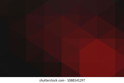 Dark Red vector polygonal template. Elegant bright polygonal illustration with gradient. A new texture for your design.