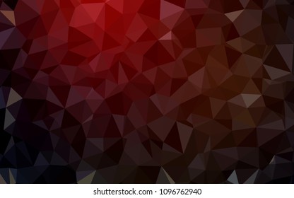 Dark Red vector polygonal template. Glitter abstract illustration with an elegant triangles. A completely new design for your leaflet.