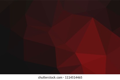 Dark Red vector polygonal template. Shining polygonal illustration, which consist of triangles. The polygonal design can be used for your web site.