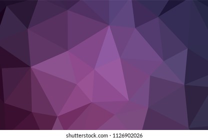 Dark Red vector polygonal template. Modern abstract illustration with triangles. A completely new design for your leaflet.