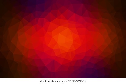 Dark Red vector polygonal template. A sample with polygonal shapes. Best triangular design for your business.
