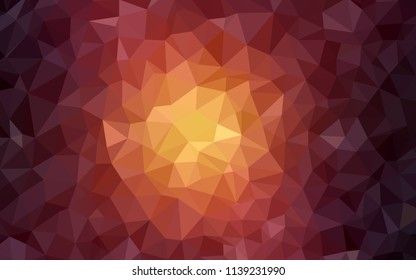 Dark Red vector polygonal template. Elegant bright polygonal illustration with gradient. Polygonal design for your web site.